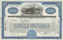 New York Chicago and St.Louis Railroad Co. $2500, 1947 год.