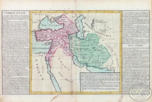 L`Arabie. Аравия.  Размер: 56х32 см. Издательство Mr.l` Abbe Clouet, 1785 год.